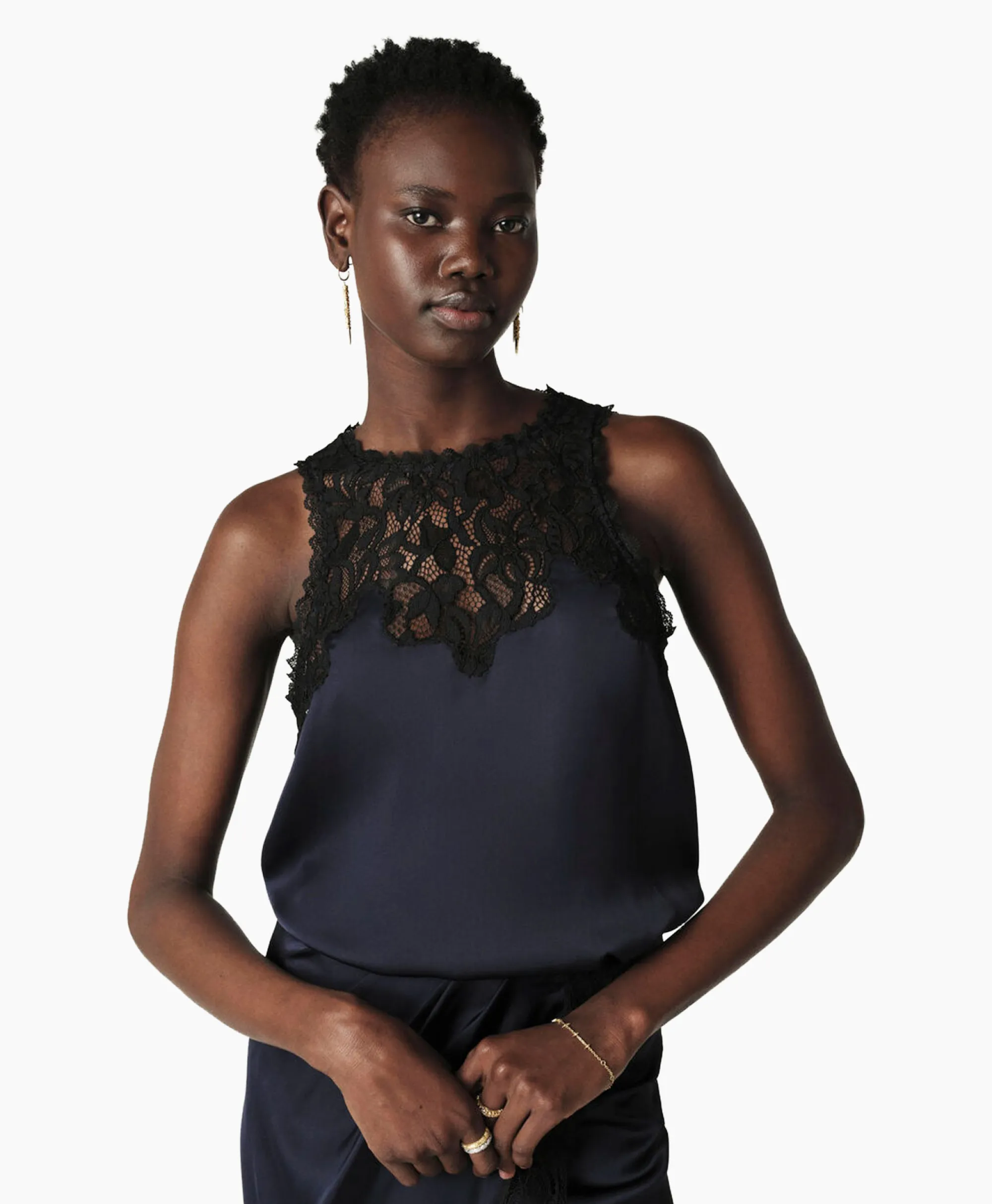 Ba&sh Ba&Sh Top Clea Donker Blauw*Dames T-Shirts & Tops