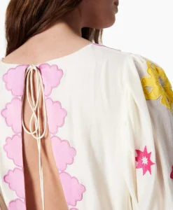 Chufy Maxi Jurk Gypsy Embroidered Ecru*Dames Bruiloftskleding