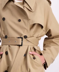 Closed Trenchcoat Trench Coat Bruin*Dames Jassen