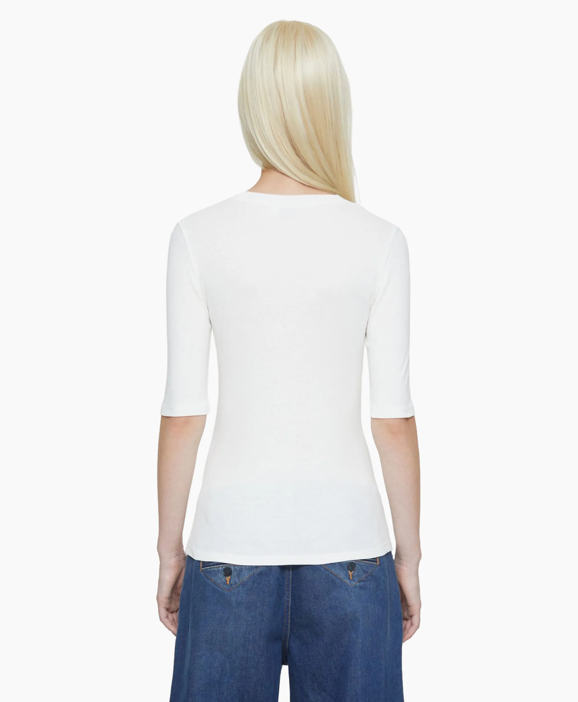 Closed T-Shirt Korte Mouw Crewneck Short Sleeve Off White*Dames T-Shirts & Tops