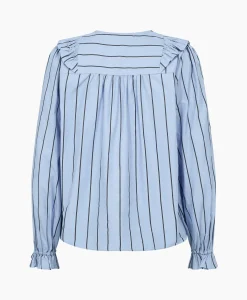 Co'couture Co'Couture Blouse Ivana Smock Frill Blauw*Dames Blouses
