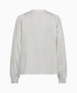 Co'couture Co'Couture Blouse Selma Placket Wit*Dames Blouses