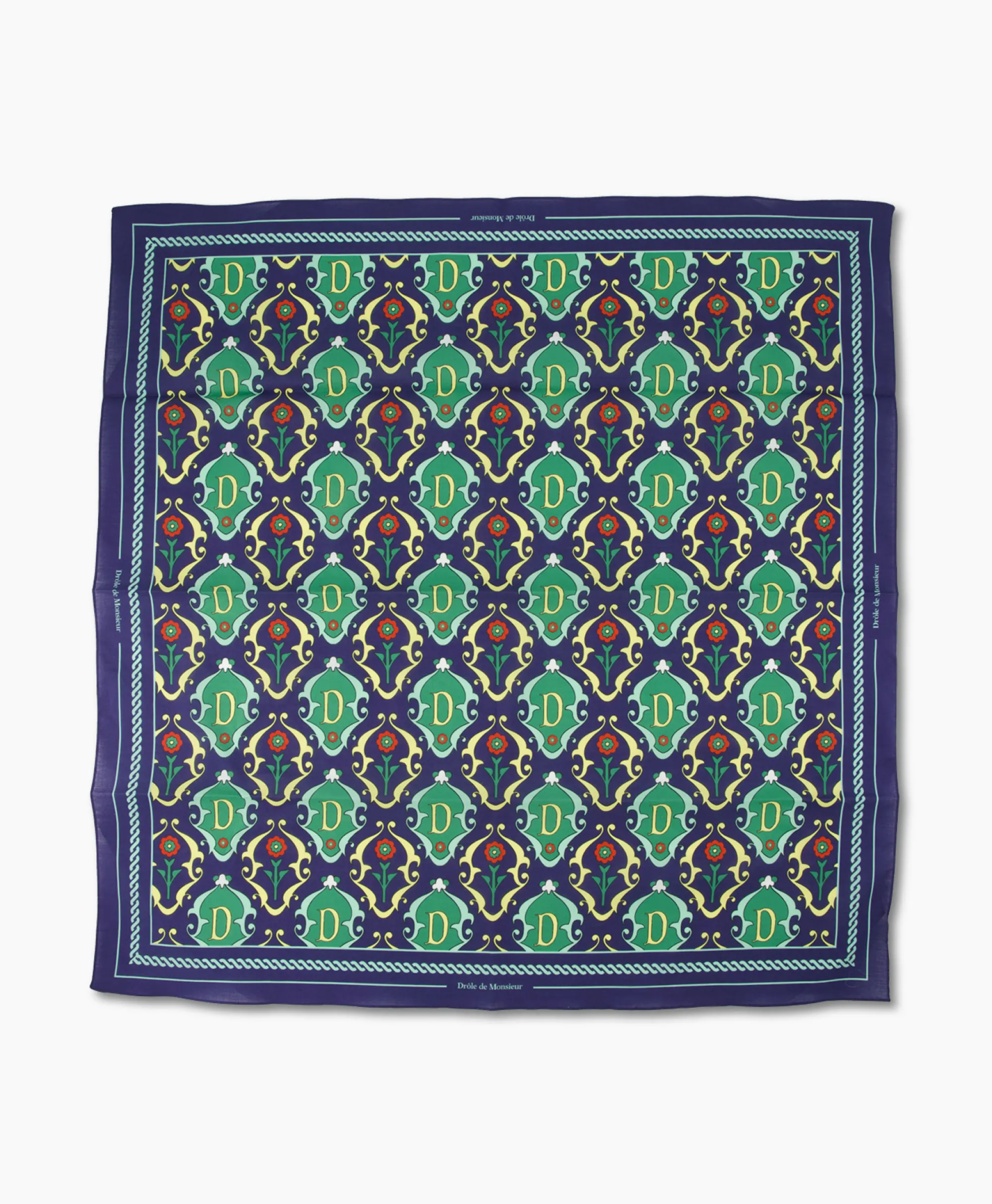 Drole De Monsieur Sjaal La Foulard Ornements Donker Blauw*Heren Sjaals