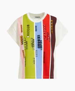 Essentiel Antwerp T-Shirt Korte Mouw Foam Off White*Dames T-Shirts & Tops