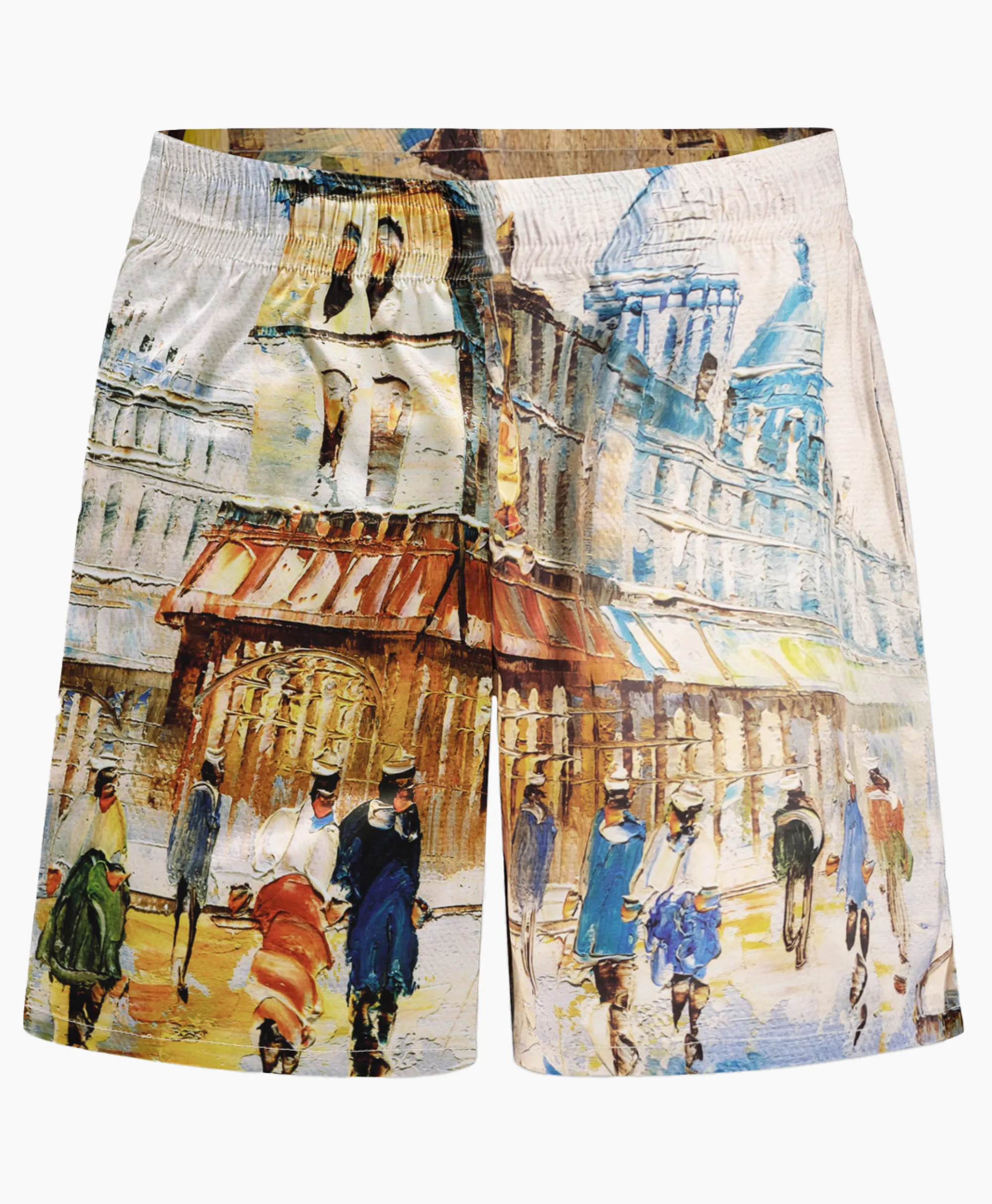 Flâneur Flaneur Korte Broek Short Somewhere In Europe Wit Dessin*Heren Broeken