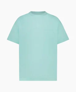 Flâneur Flaneur T-Shirt Korte Mouw Tonal Logo Blauw*Heren T-Shirts