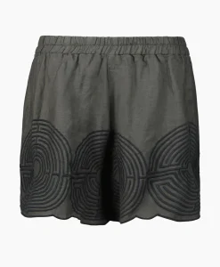 Greek Archaic Kori Korte Broek Labyrinth Khaki*Dames Broeken