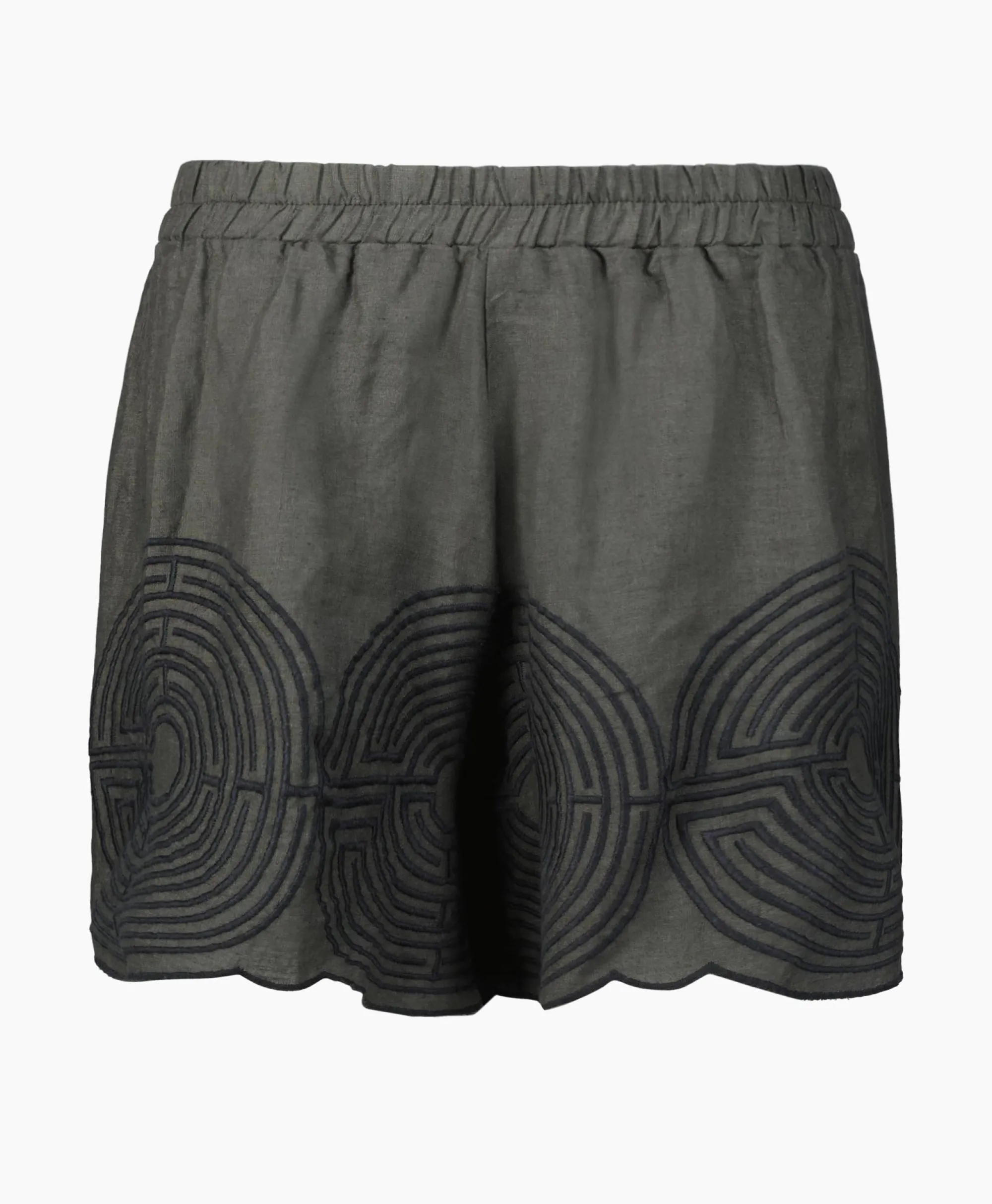 Greek Archaic Kori Korte Broek Labyrinth Khaki*Dames Broeken