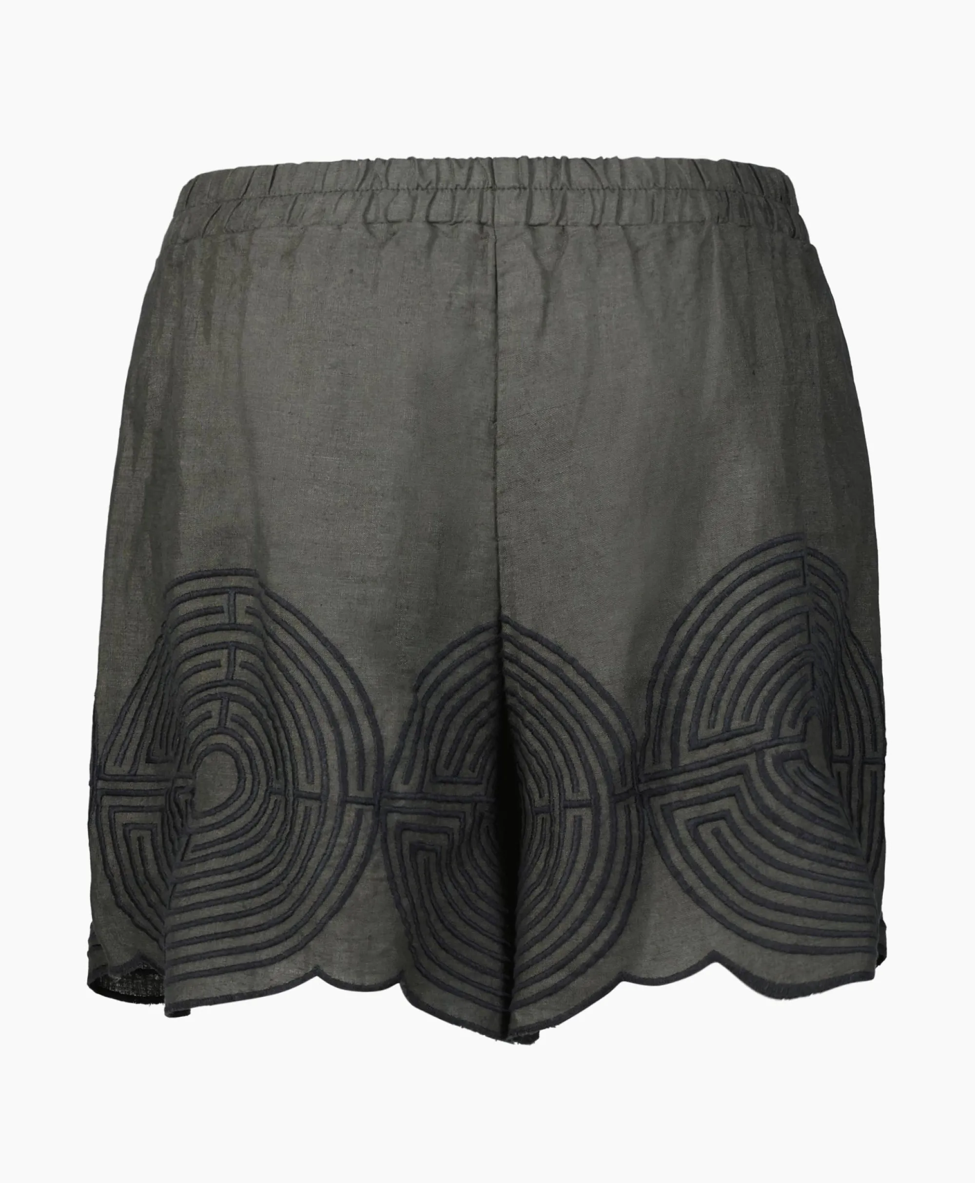 Greek Archaic Kori Korte Broek Labyrinth Khaki*Dames Broeken