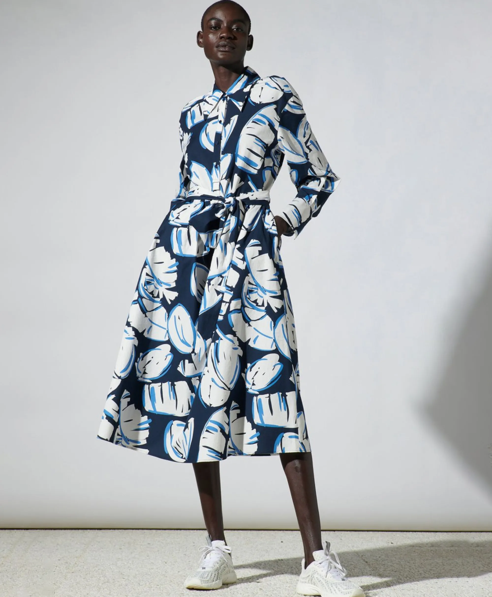 Luisa Cerano Midi Jurk 778366/3473-0 Blauw*Dames Jurken