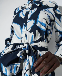 Luisa Cerano Midi Jurk 778366/3473-0 Blauw*Dames Jurken