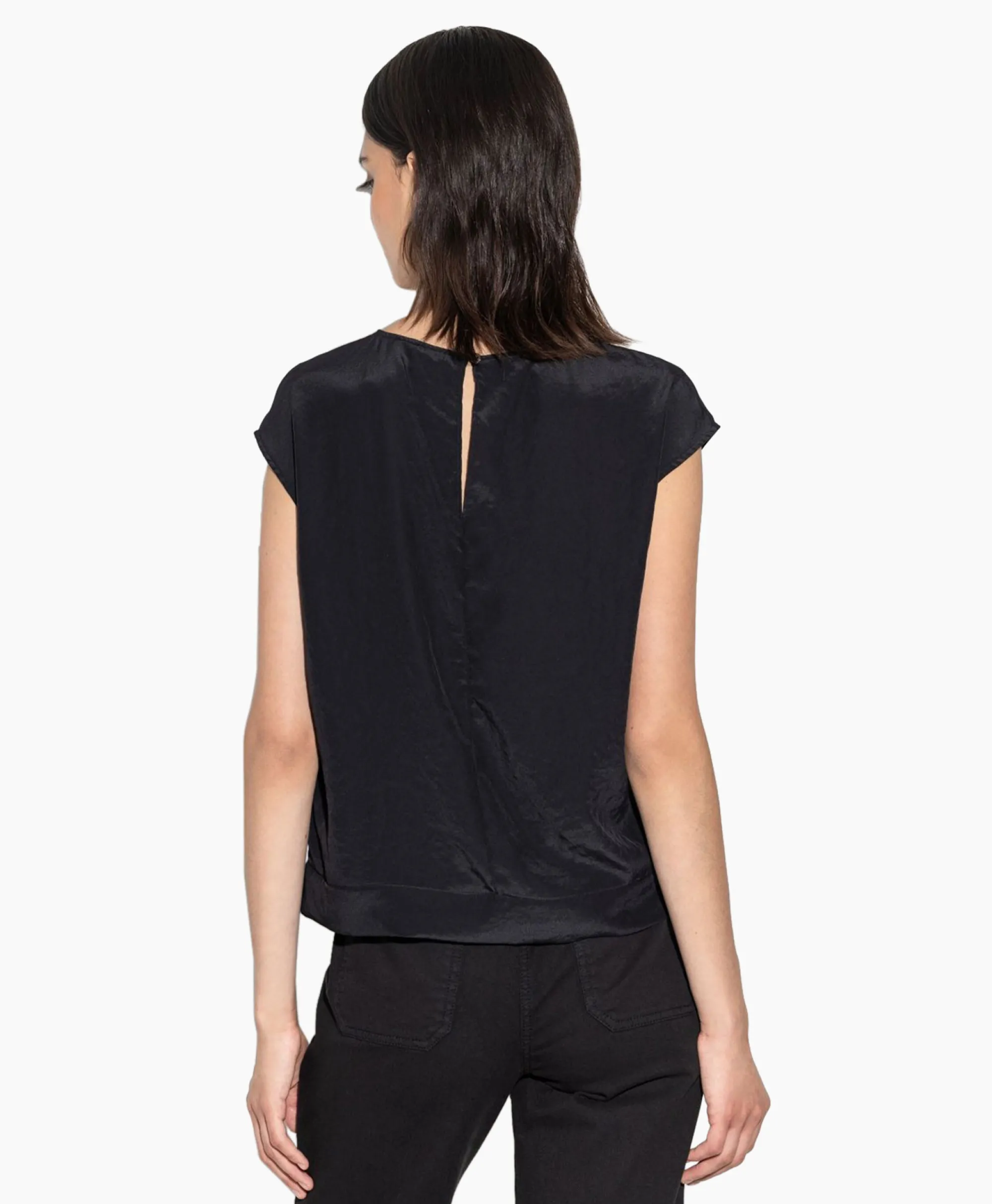 Luisa Cerano Top 298441/3597-0 Zwart Dessin*Dames Blouses