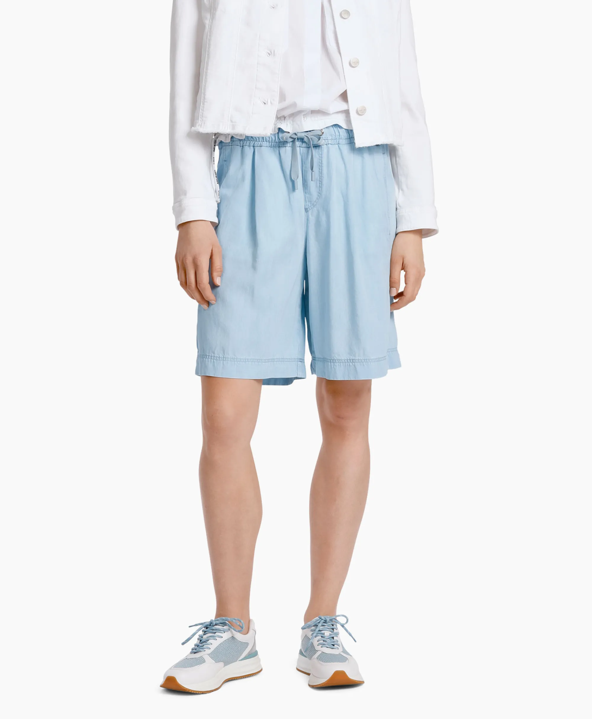 Marc Cain Pants Short Wp 83.03 D63 Licht Blauw*Dames Broeken