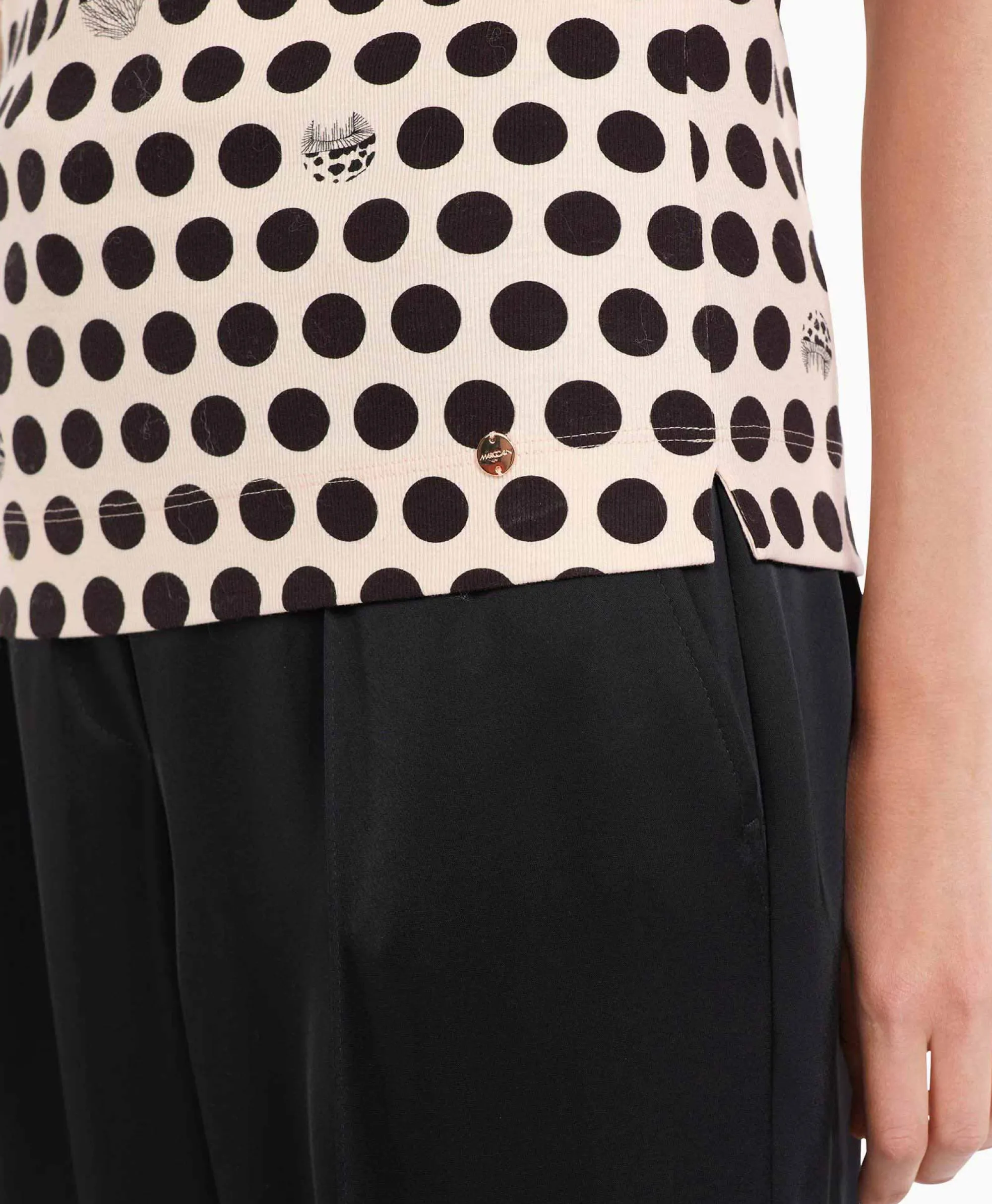 Marccain Collectie T-Shirt Vc 48.45 J08 Zwart*Dames T-Shirts & Tops