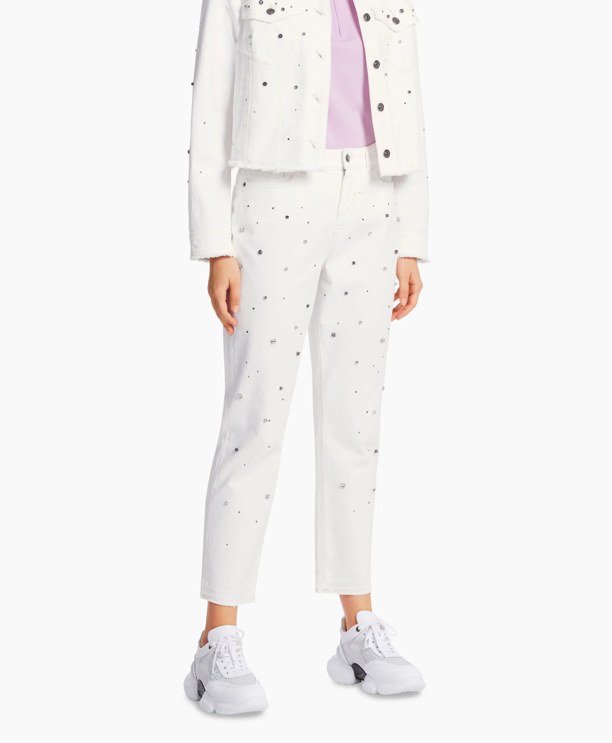 Marccain Sport Jeans Ws 82.04 D07 Off White*Dames Broeken