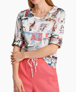 Marccain Sport T-Shirt Ws 48.39 J66 Rood*Dames T-Shirts & Tops