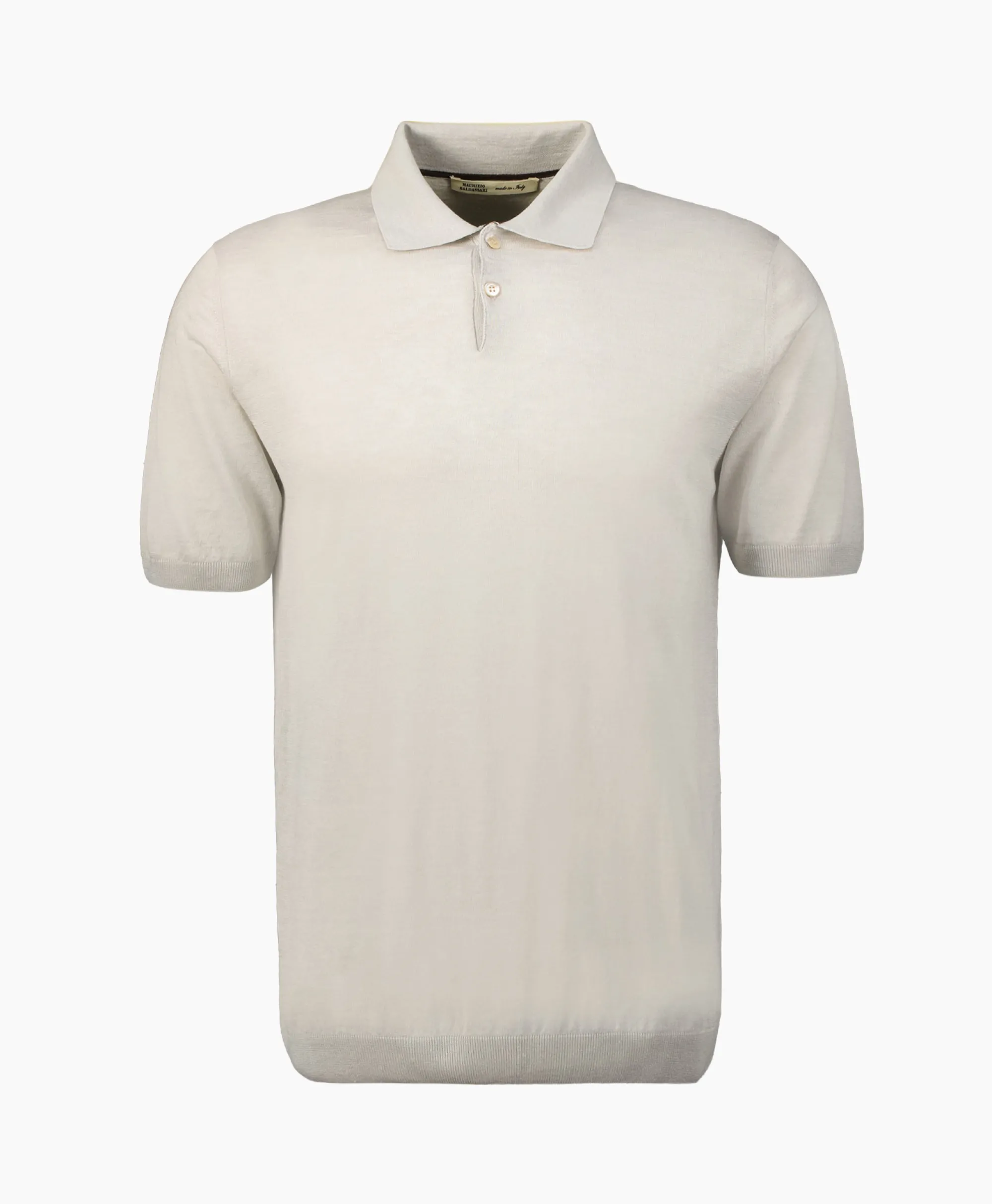 Maurizio Baldassari Polo Light Knitted Licht Grijs*Heren Polo's
