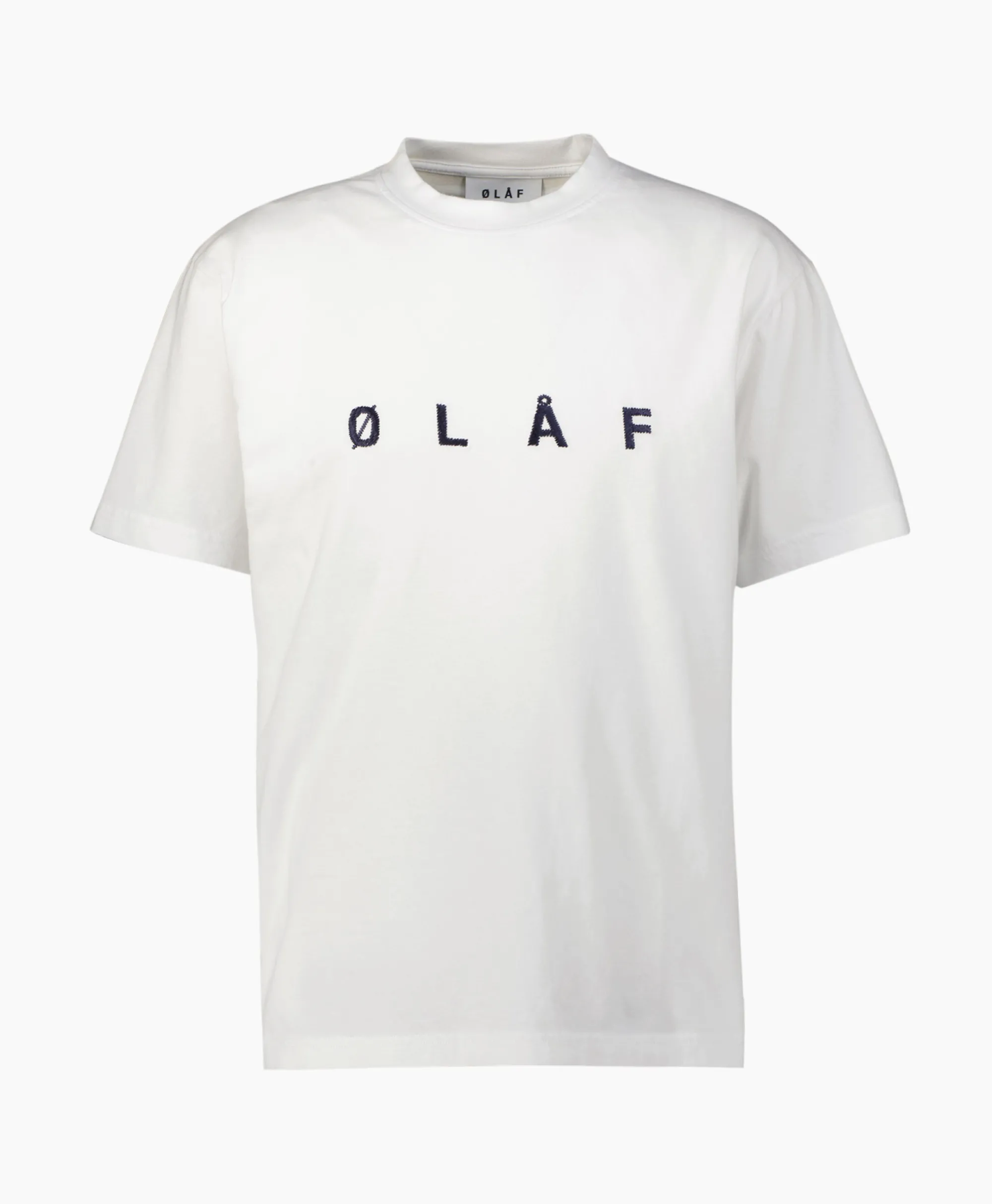 Olaf Hussein T-Shirt Korte Mouw Embroidery Off White*Heren T-Shirts