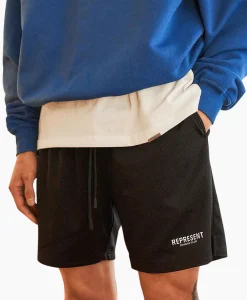 Represent Korte Broek Owners Club Mesh Zwart*Heren Broeken