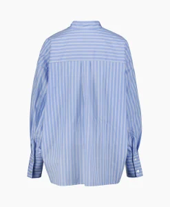 Sea Me Happy Blouse Penelope Poplin Licht Blauw*Dames Blouses