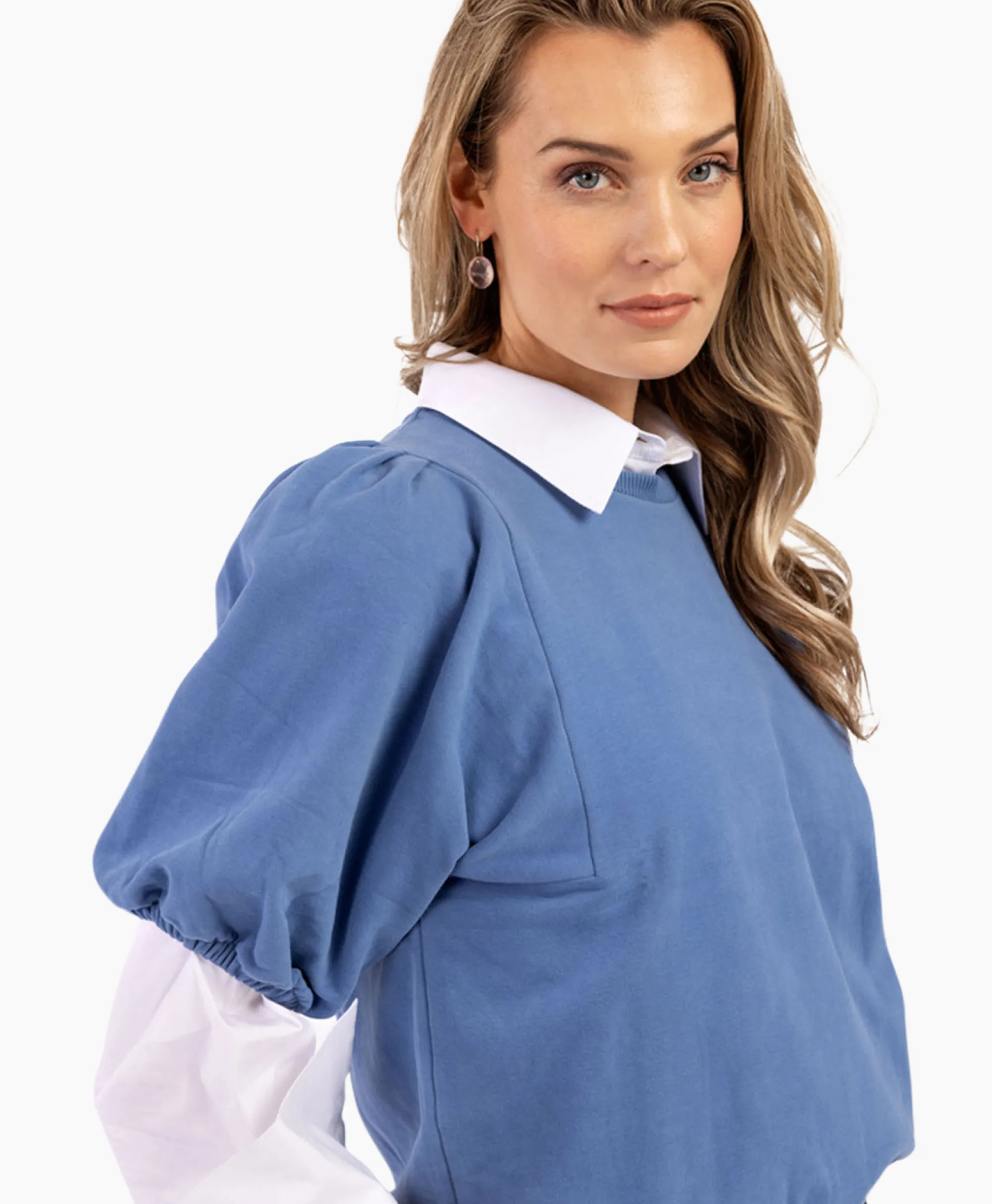 Studio Anneloes Pullover Claartje Puff Sweater Jeans*Dames Truien