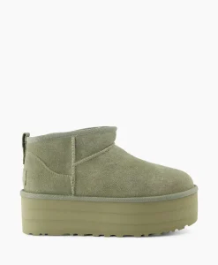 Ugg Enkellaars W Classic Ultra Mini Platform Groen*Dames Laarzen