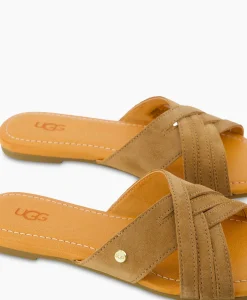 Ugg Sandaal Zonder Hak W Kenleigh Slide Bruin*Dames Sandalen