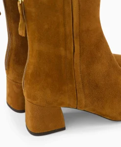 Unisa Enkellaars Lucas Ks Cognac*Dames Laarzen