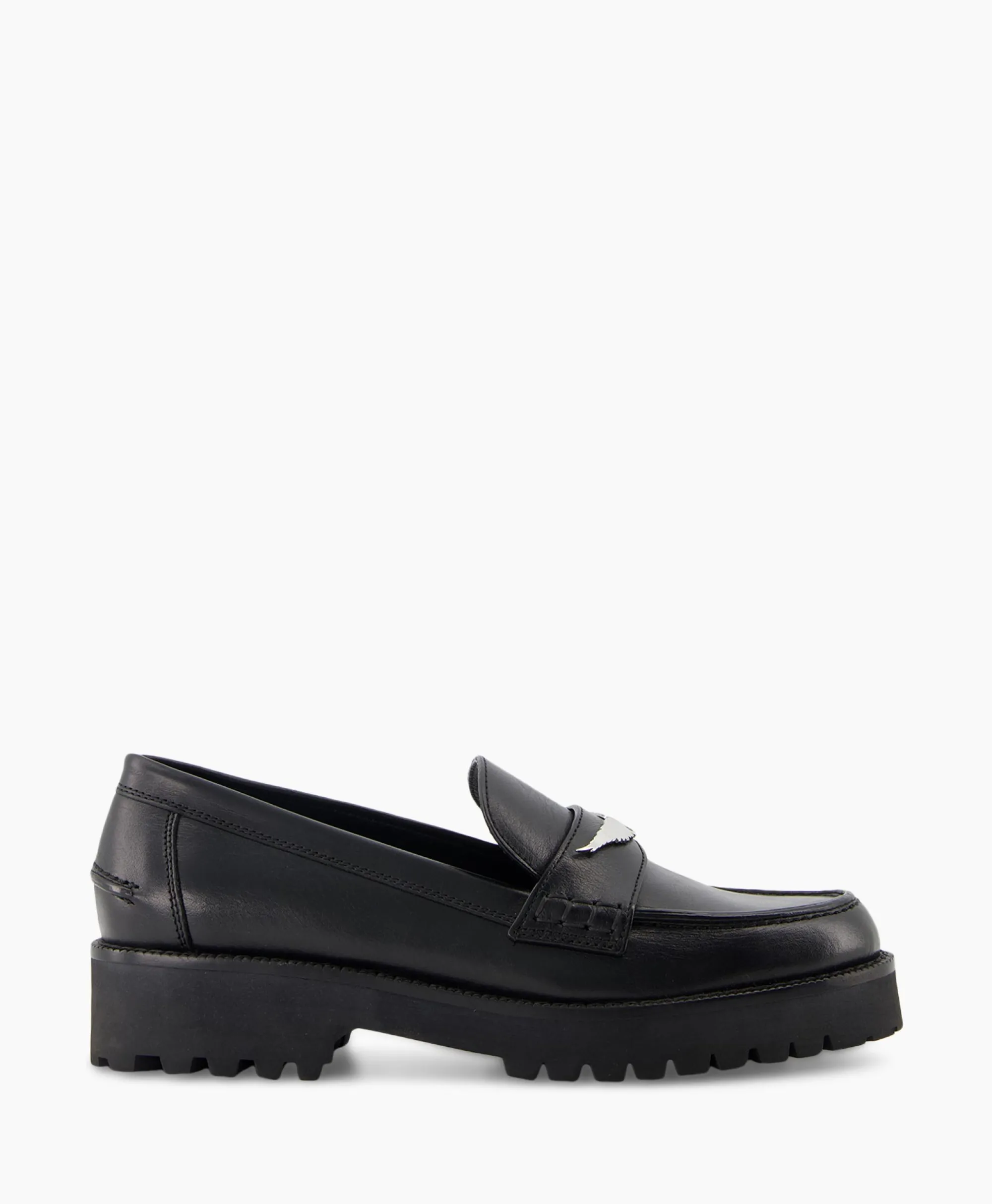 Zadig & Voltaire Zadig & Voltaire Loafer Joecassin Semy Shiny Calfskin Zwart*Dames Instappers