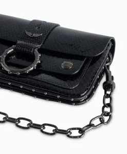 Zadig & Voltaire Zadig & Voltaire Schouder / Hand Tas Kate Wallet Glossy Wild Emboss Zwart*Dames Tassen