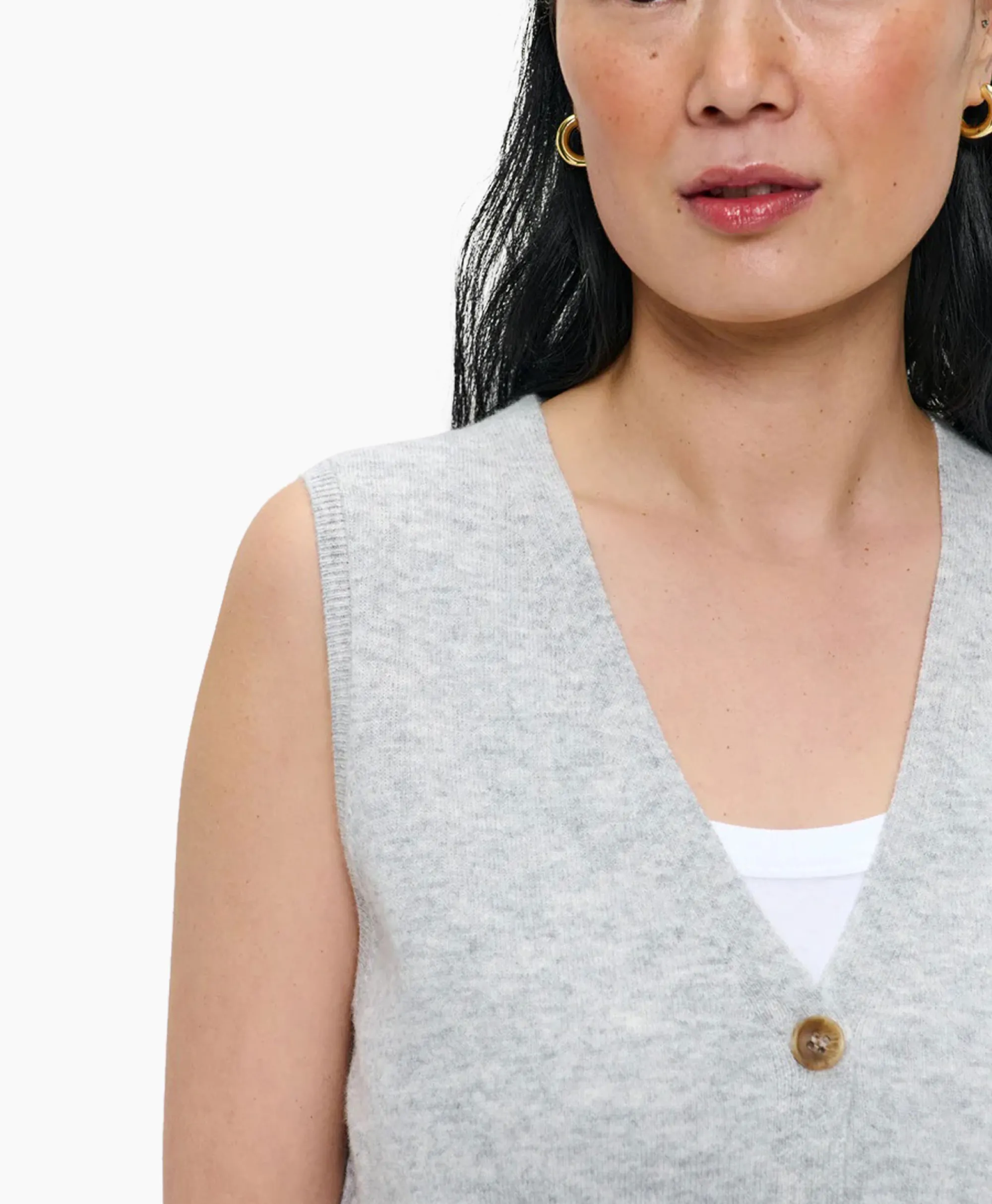 Zenggi Spencer Sleeveless Licht Grijs*Dames Truien